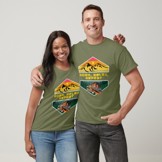 Roam, Relax, Wiederholung von RV Camping Lifestyle T-Shirt (Unisex)