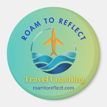 Roam to Reflect Magnet blau und gelb