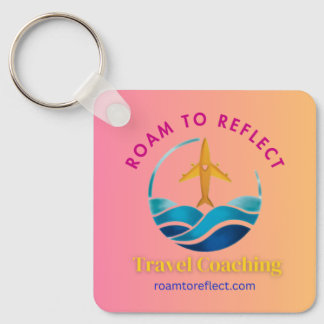 Roam to Reflect Schlüsselanhänger pink und gelb