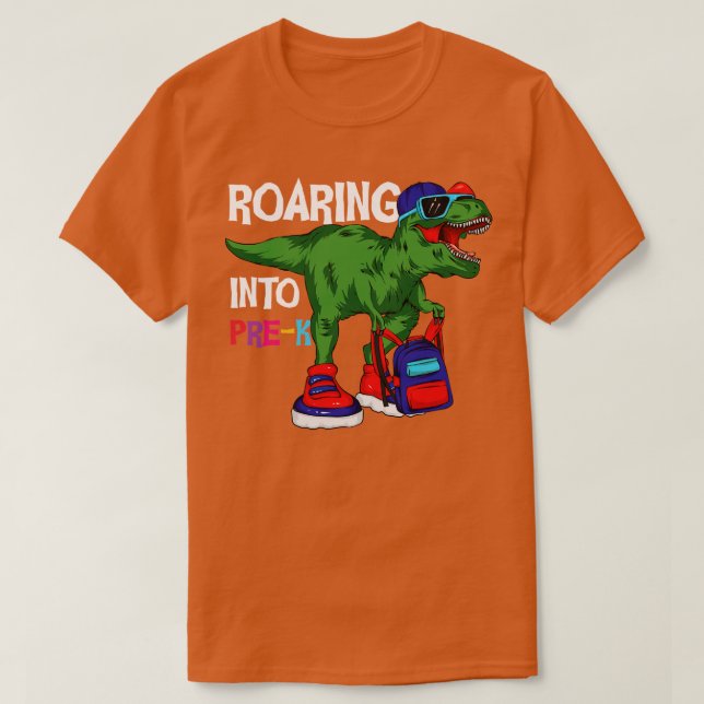 Roaming in Pre K Funny Trex Grafik Junge T-Shirt (Design vorne)