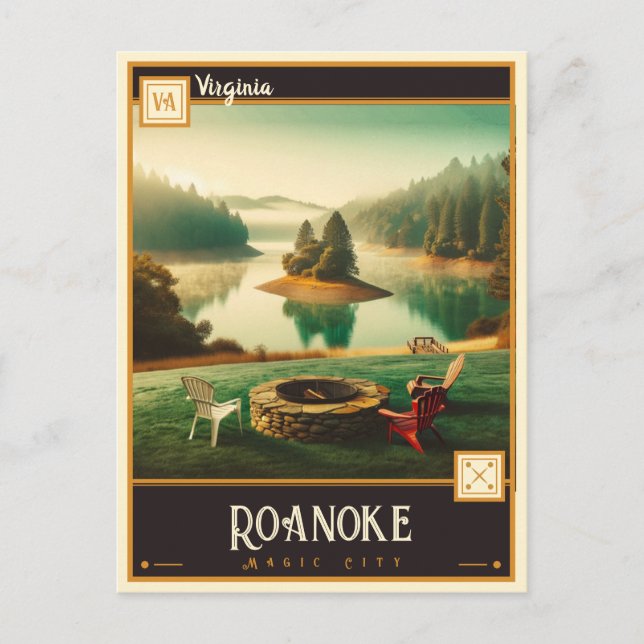 Roanoke, Jungfrau | Vintage Postkarte (Vorderseite)
