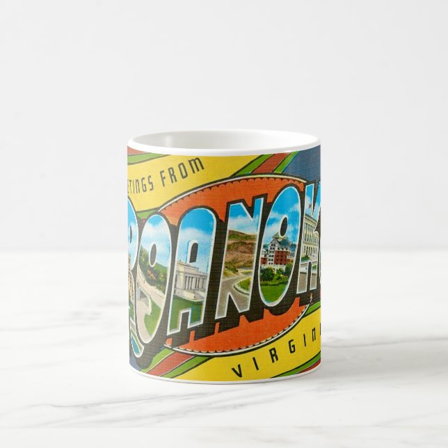  Roanoke, VA Vintage Mug Kaffeetasse (Mittel)