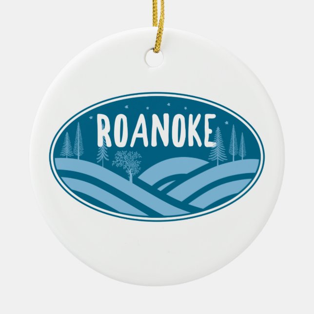 Roanoke Virginia Outdoor Keramik Ornament (Vorne)
