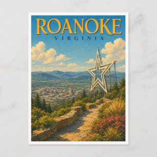 Roanoke Virginia Roanoke Stern GeoSaga Postkarte
