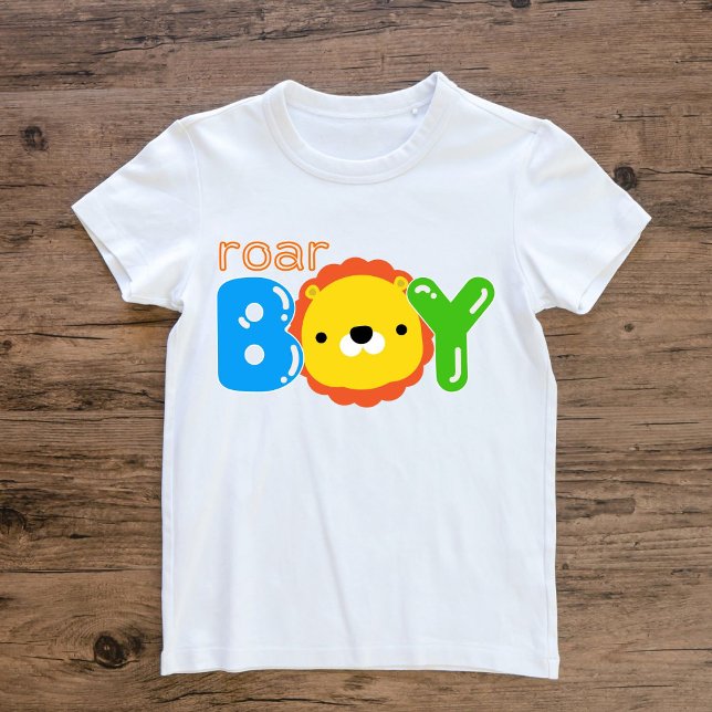 Roar Boy Niedlich Lion Safari Jungle Tierkids Baby T-shirt (Von Creator hochgeladen)