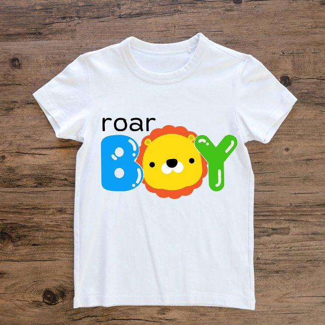 Roar Boy Niedlich Lion Safari Jungle Tierkids Baby T-shirt (Von Creator hochgeladen)