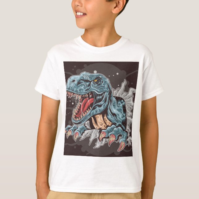 Roar Breakthrough T-Rex" Dinosaur Grafisches T-Shi T-Shirt (Vorderseite)