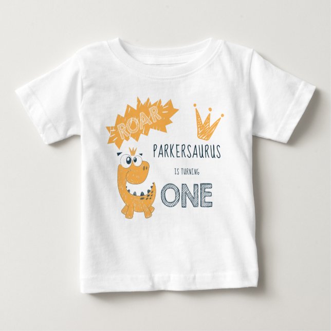 ROAR Dinosaur Erster Geburtstag Baby T-shirt (Vorderseite)