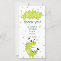 Roar Dinosaur Green Geburtstag Danke Karte