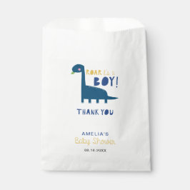 Roar es ist eine junge blaue Dinosaurier Babydusch Geschenktütchen
