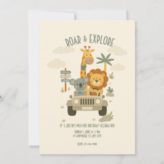 Roar & Explore – It's a Safari Birthday! Einladung