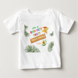 Roar in Color: Atemberaubender Dinosaurier Baby T-shirt