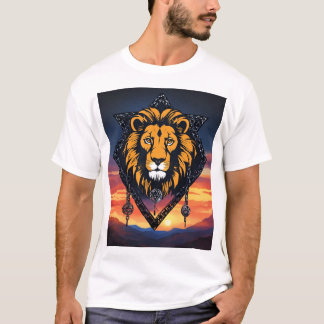 "Roar in Style: Lion Print T - Shirt" T-Shirt