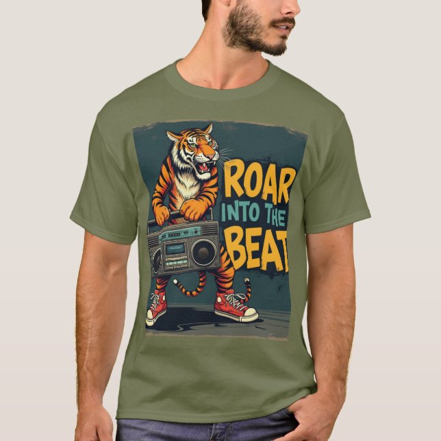 Roar into Beats - Inspiriert Wildmusik T-Shirt (Vorderseite)
