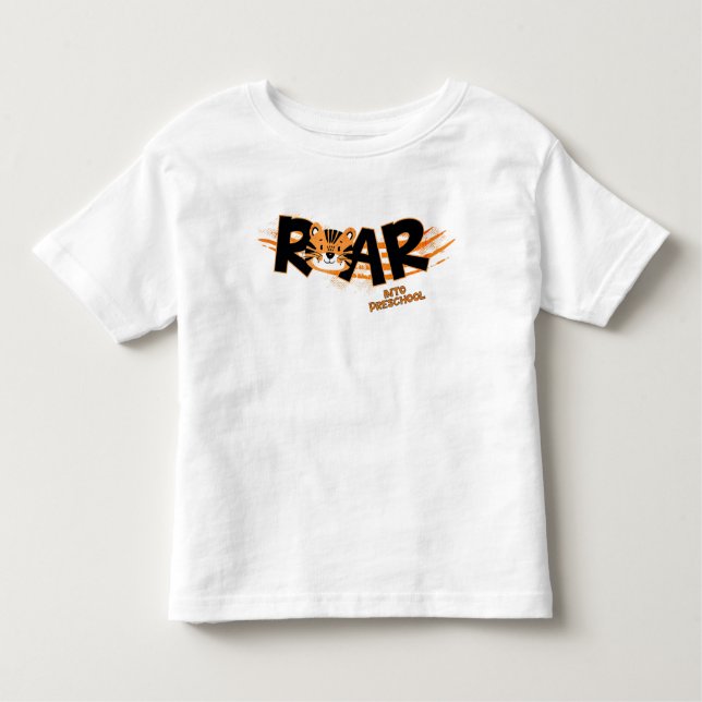 Roar Into Preschool Tiger  Kleinkind T-shirt (Vorderseite)