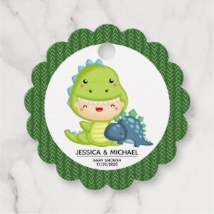 Roar It is a Dinosaur Baby Shower Geschenkanhänger