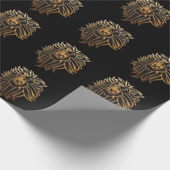 Roar Lion Graphic Geschenkpapier (Ecke)