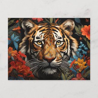 "Roar of Majesty: Tiger-Inspiriert fesseln Postkarte