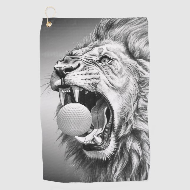 Roar of the Lion Hold Golf Ball Golfhandtuch (Vorderseite)