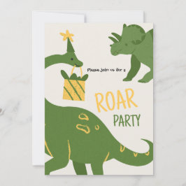 Roar Party Tiere Geburtstag Einladung