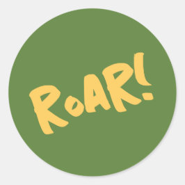 Roar Party Tiere Geburtstag Runder Aufkleber