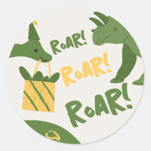 Roar Party Tiere Geburtstag Runder Aufkleber