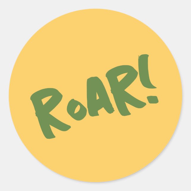 Roar Party Tiere Geburtstag Runder Aufkleber (Vorderseite)