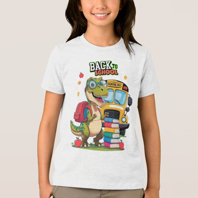 Roar-Ready for School – Dino Edition Tri-Blend Shirt (Vorderseite)