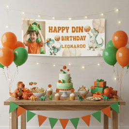 Roar & Score Basketball Dino Boy Happy Birthday Banner