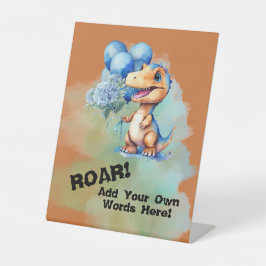 Roar seine a Boy T-Rex Dinosaur Custom Sockelschild