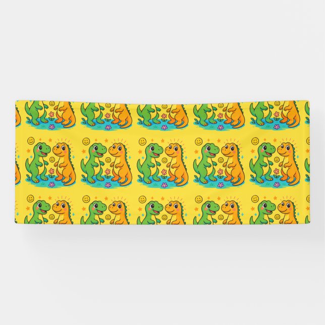 Roar-some Dinosaur Birthday Banner 🦖 (Horizontal)
