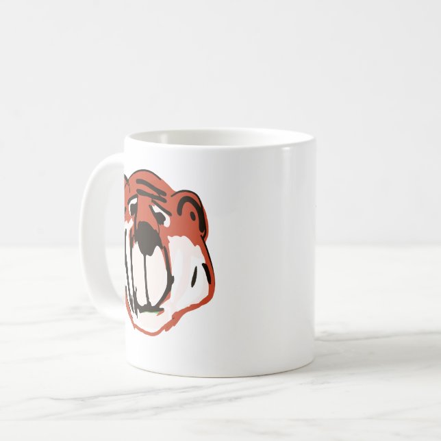 Roar-somely Cute Tiger Mug Kaffeetasse (Vorderseite Links)