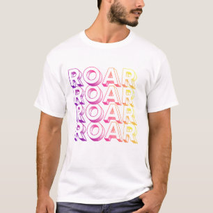 ROAR Vibrante Gradient-Typografie Moderne Unisex  T-Shirt