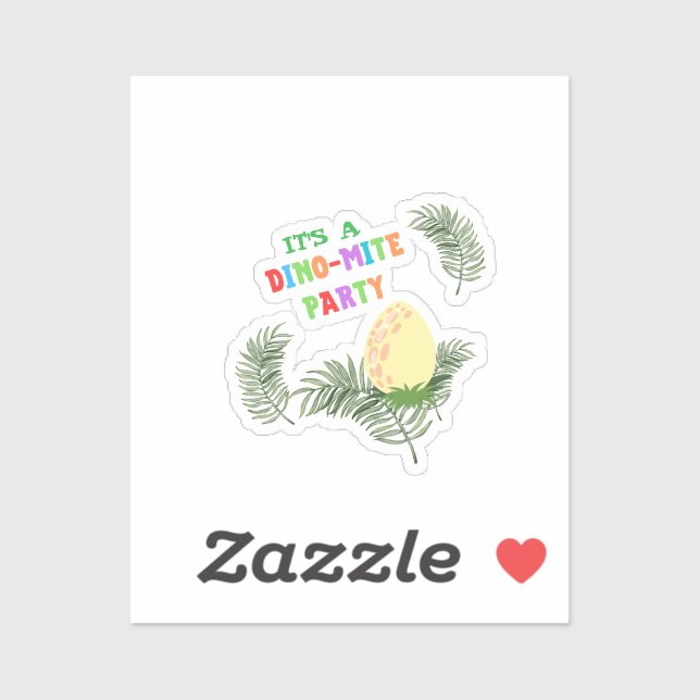 Roarfarbe: Atemberaubender Dinosaurier zum Geburts Aufkleber (Blatt)