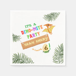 Roarfarbe: Atemberaubender Dinosaurier zum Geburts Serviette