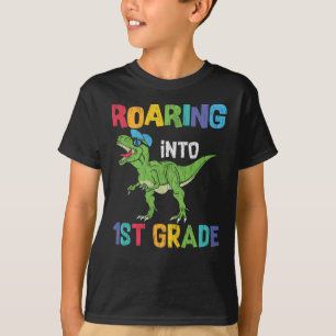 Roaring 1. Klasse Back School T rex Dinosaur Kinde T-Shirt