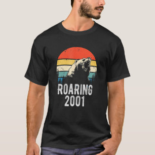 Roaring 2001 Vintag Retro Sunset Bear Tier 21. T-Shirt