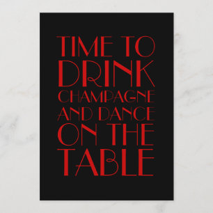 Roaring 200 Rote Feiertage Einladung