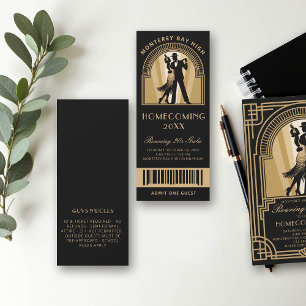 Roaring 20er Art Deco Prom Homecoming School Ticke Einladung