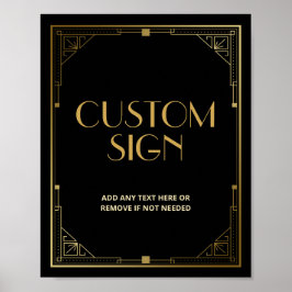 Roaring 20er Art Deco Speakeasy Custom Poster