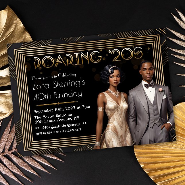 Roaring 20er Gatsby der 1920er-Jahre Afrikaner Einladung (Von Creator hochgeladen)