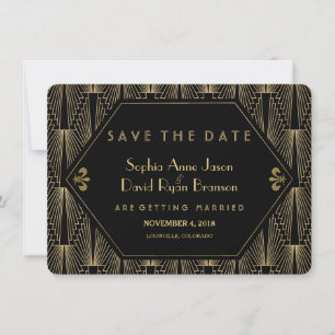 Roaring 20er Great Gatsby Art Deco Save the Date