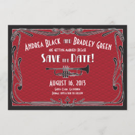 Roaring 20er Jahre Trumpet Hochzeit retten das Dat Save The Date