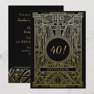 Roaring 20er Kunst großartig Einladung