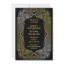 Roaring 20er Kunst große Gatsby Art Deco Geburtsta