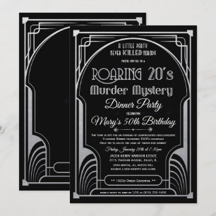 Roaring 20er Murder Mystery Einladung