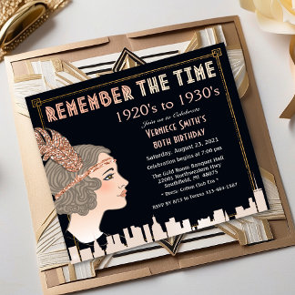 Roaring 20's 1920er Jahre Stil Einladung zum Gebur