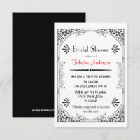 Roaring 20s - 3x5 Bridal Dusche Einladung