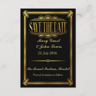 Roaring 20's Art Deco Gatsby Save the Date