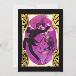 Roaring 20's Dancing Couple Cocktail Party Einladung